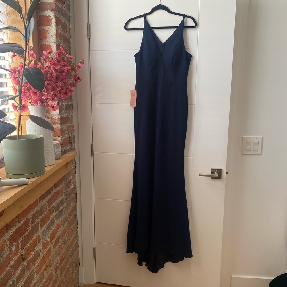 NWT BHLDN JONES V-NECK CREPE DRESS